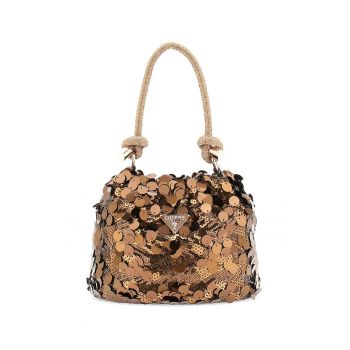 Geanta bucket cu paiete Holiday Shine - Bronz