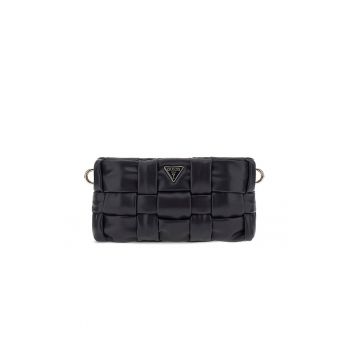 Geanta crossbody cu aspect impletit - Negru