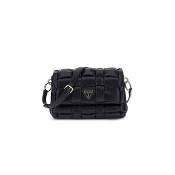Geanta crossbody cu aspect impletit - Negru