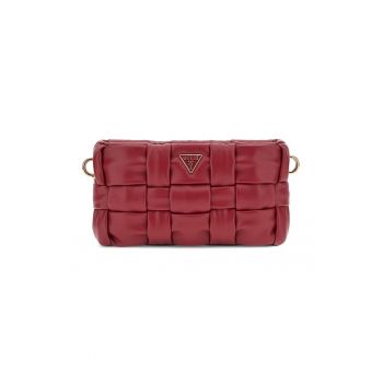 Geanta crossbody cu aspect impletit - Rosu