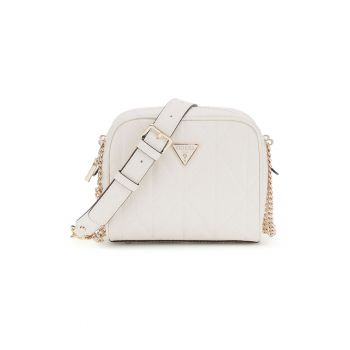 Geanta crossbody cu bareta din lant - Crem