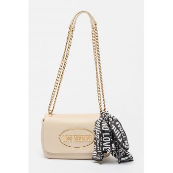 Geanta crossbody cu esarfa - Bej deschis