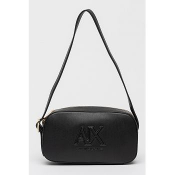 Geanta crossbody cu imprimeu logo - Negru