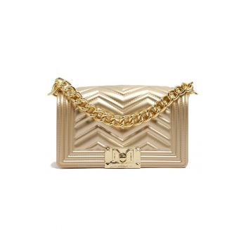 Geanta crossbody cu logo - Auriu