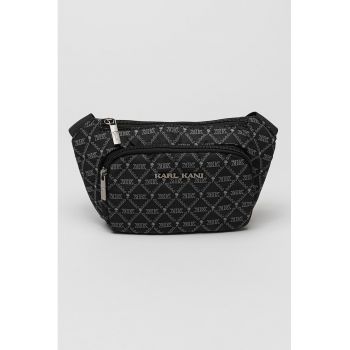Geanta crossbody cu logo - Negru/Gri deschis