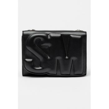 Geanta crossbody de piele ecologica Bzoie - Negru