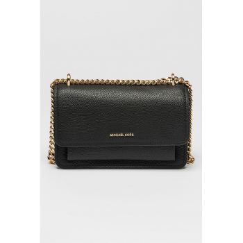 Geanta crossbody din piele Claire - Negru