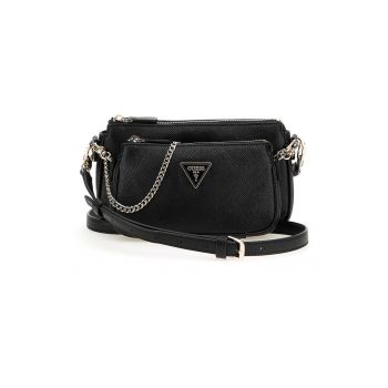 Geanta crossbody din piele ecologica cu etui detasabil - Negru
