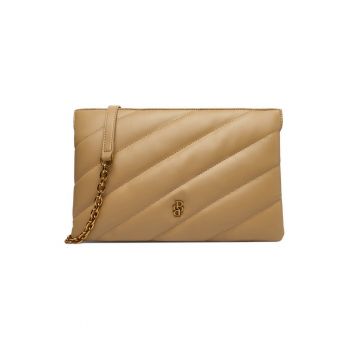 Geanta crossbody -  material sintetic - bej - One Size INTL