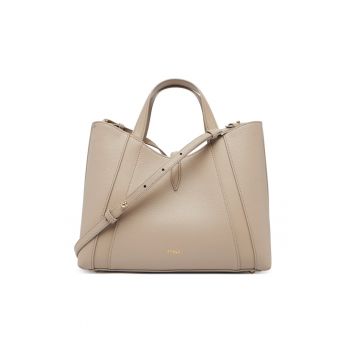Geanta dama -  bej - piele naturala - One Size INTL