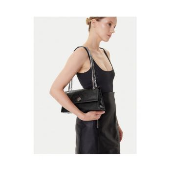Geanta dama -  Kira Turnlock - piele naturala - neagra