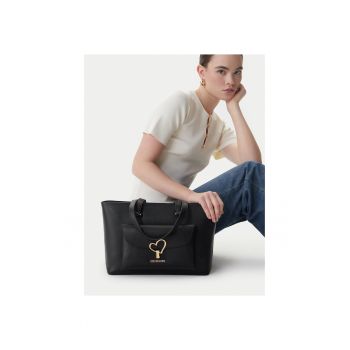 Geanta dama -  piele ecologica - neagra - One Size INTL