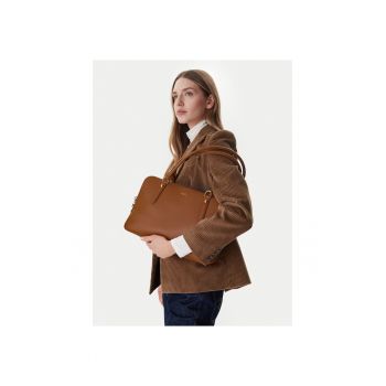 Geanta dama -  piele naturala - maro - One Size INTL