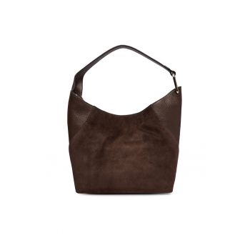 Geanta dama -  piele naturala - maro - One Size INTL