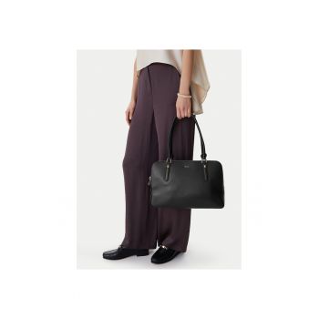 Geanta dama -  piele naturala - negru - One Size INTL