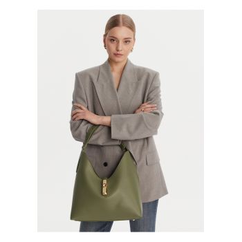 Geanta dama -  piele naturala - verde - One Size INTL