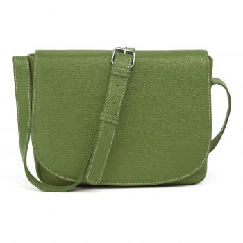 Geanta de dama, Aida GT3857, piele naturala, Verde