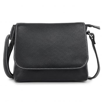 Geanta de dama, Mirabela GT3894, piele naturala, Negru
