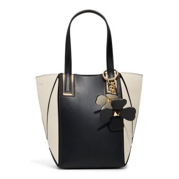 Geanta din piele ecologica Small Prisma - Negru/Crem