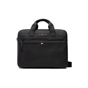 Geanta laptop barbati -  piele ecologica - negru