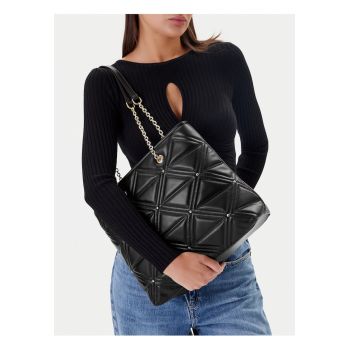 Geanta shopper -  neagra - dimensiune A4 - pentru femei