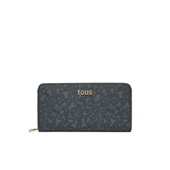 Portofel dama  Kaos Mini Lines - gri inchis - dimensiuni universale