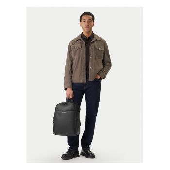 Rucsac pentru barbati -  piele ecologica - negru - One Size INTL
