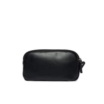 Saszetka barbati -  piele ecologica - negru - One Size INTL