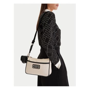 Geanta crossbody -  bej - One Size INTL - cu saszeta detasabila