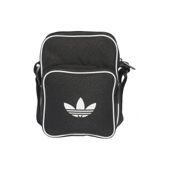 Geanta crossbody cu imprimeu logo - Alb/Negru