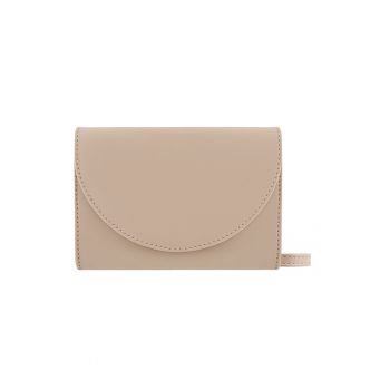 Geanta crossbody cu lant - Bej/Maro nisip