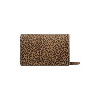 Geanta crossbody de piele - Maro fango