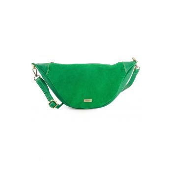 Geanta crossbody din piele intoarsa