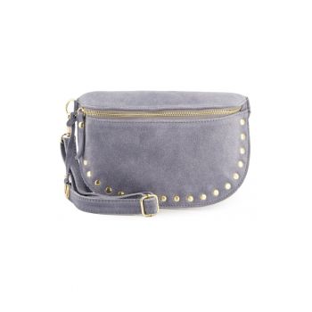 Geanta crossbody din piele intoarsa