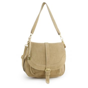 Geanta crossbody din piele intoarsa