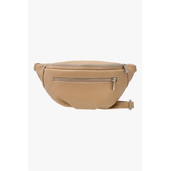 Geanta crossbody din piele - Maro camel