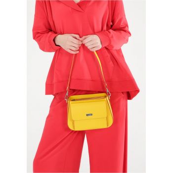 Geanta crossbody piele naturala cu buzunar frontal