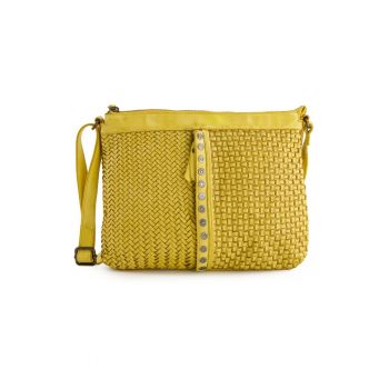 Geanta crossbody piele naturala cu logo