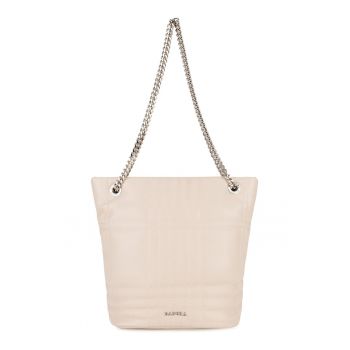 Geanta dama -  bej - material plastic - One Size INTL