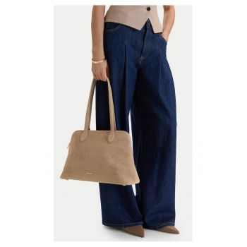 Geanta dama -  bej - piele naturala - One Size INTL