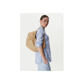 Geanta dama -  bej - piele naturala - One Size INTL