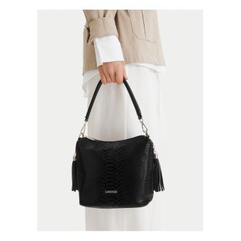 Geanta dama -  neagra - material sintetic - dimensiune compacta