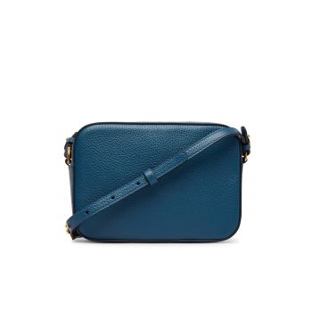 Geanta dama -  piele naturala - albastru - One Size INTL