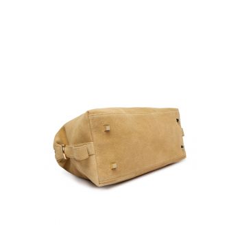Geanta dama -  piele naturala - bej - One Size INTL