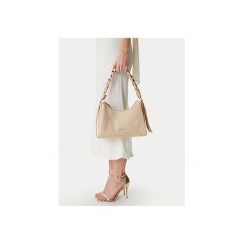 Geanta dama -  piele naturala - bej - One Size INTL - set cu sac de praf