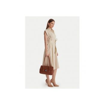 Geanta dama -  piele naturala - maro - One Size INTL