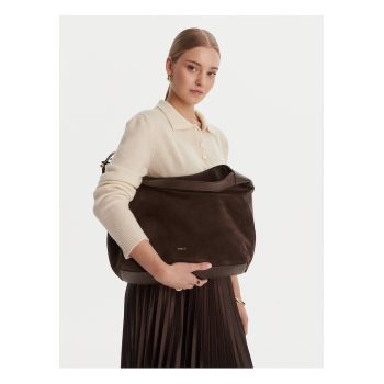 Geanta dama -  piele naturala - maronie - One Size INTL