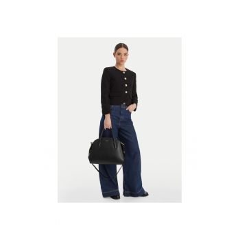Geanta dama -  piele naturala - negru - One Size INTL