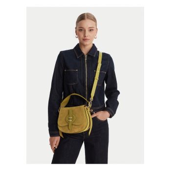 Geanta dama -  piele naturala - verde - One Size INTL