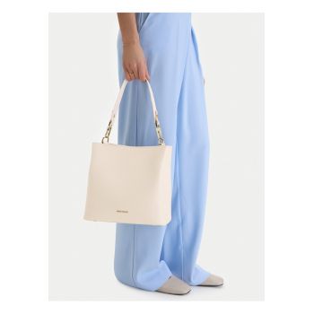 Geanta dama -  plastic - bej - One Size INTL